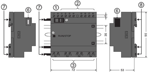 Устройство модуля LOGO!24RCо